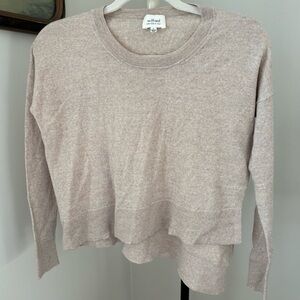 Aritzia Wilfred Italian Wool Assymetrical Hem Crewneck Sweater Size Small